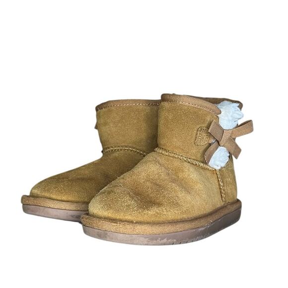 Koolaburra by UGG Victoria Girls Mini Boots Side Zip Size 10 Camel - Picture 2 of 6